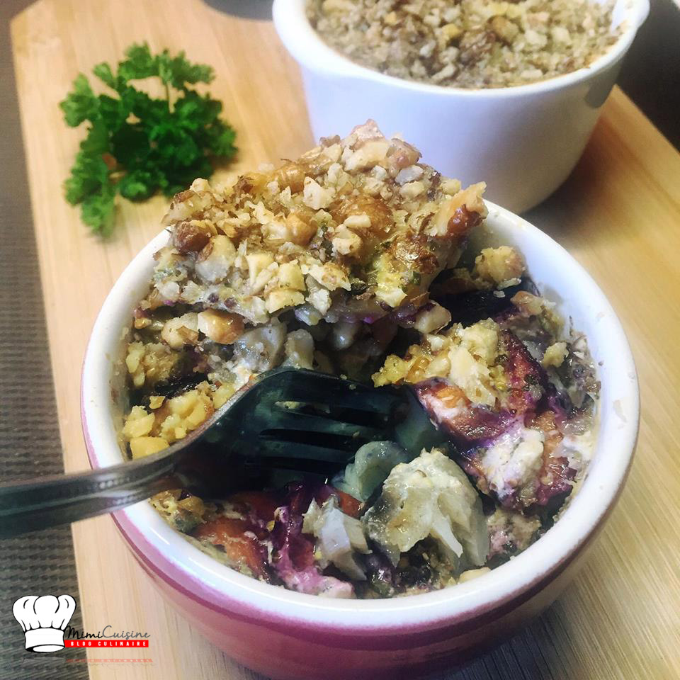 Crumble de lieu noir à la moutarde à l’ancienne